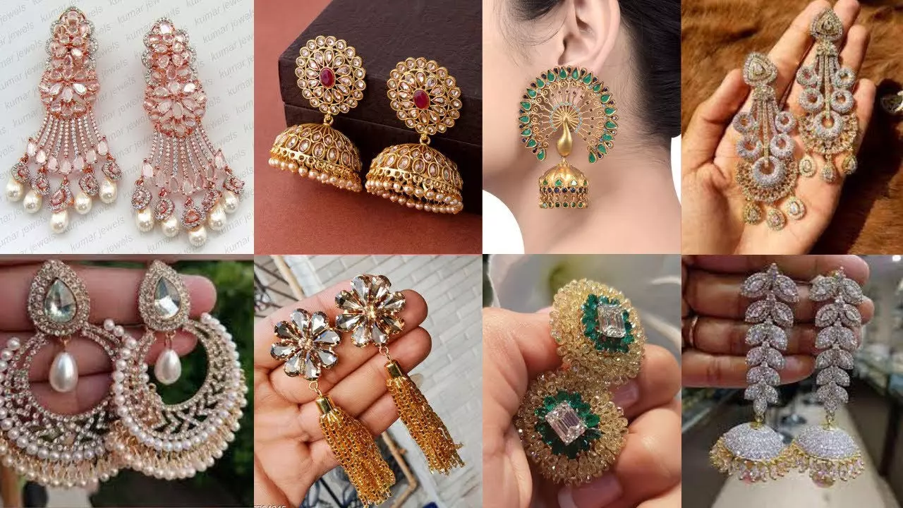Latest Earrings: स्टाइलिश लुक वाले लेटेस्ट ईयररिंग्स को धारण कर खूबसूरती  में लगाए चार चांद | Latest Earrings: Wear the latest earrings with a  stylish look and beautify yourself