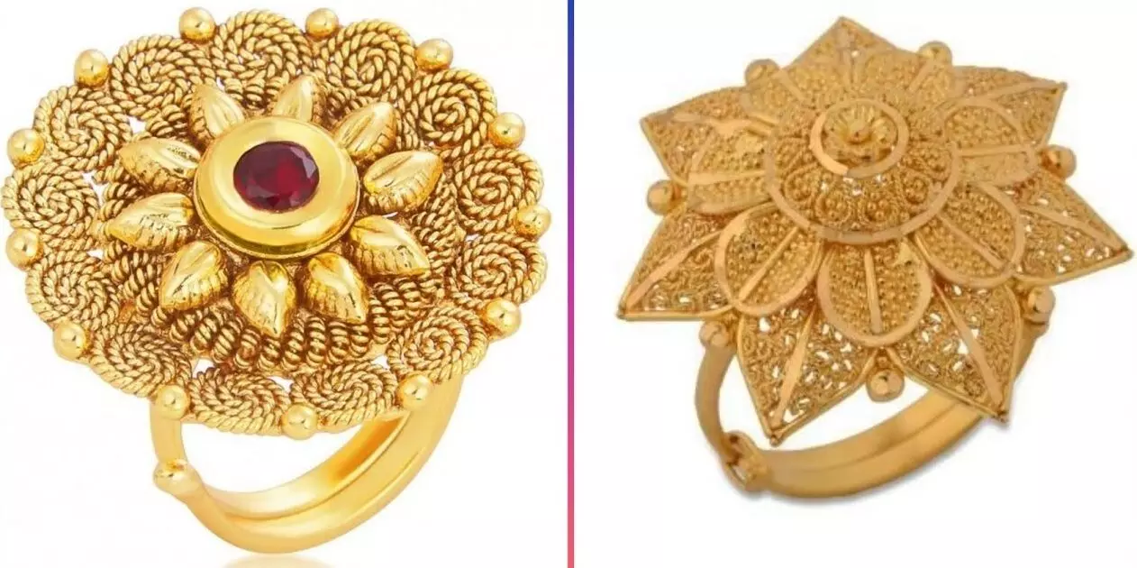 Latest Gold ring design : लेटेस्ट डिजाइन वाली अंगूठियों महिलाओं हाथों लगेगी झक्कास | Latest Gold ring design : Latest design rings will make women look stunning
